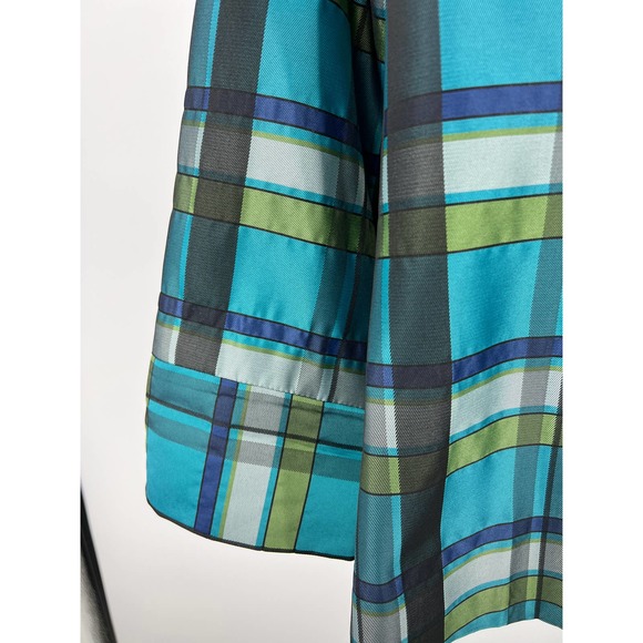 Puli Plaid Blazer Jacket Button Front Lined Women's Size 10 - Picture 6 of 11